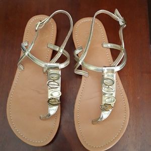 2B Bebe Gold Sandals
